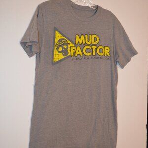 T-Shirt Sign - MUD FACTOR "Seriously Fun, SK Obstacle Run!" Print Gray aprox. M